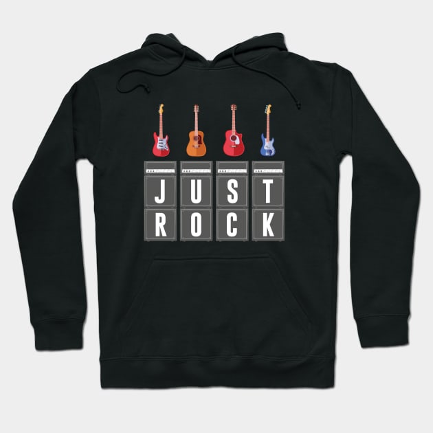 Guitars Just Rock Music Hoodie by mstory